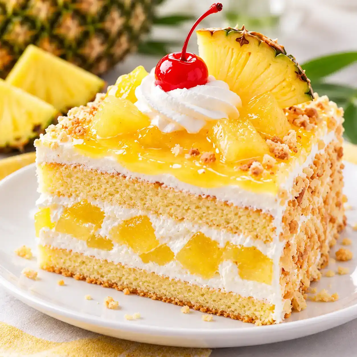 Pineapple Pastry — 🍍🍰 Fresh Pineapple Pastry at Apna Bazar Bakery! at Apna Bazar - Eatery